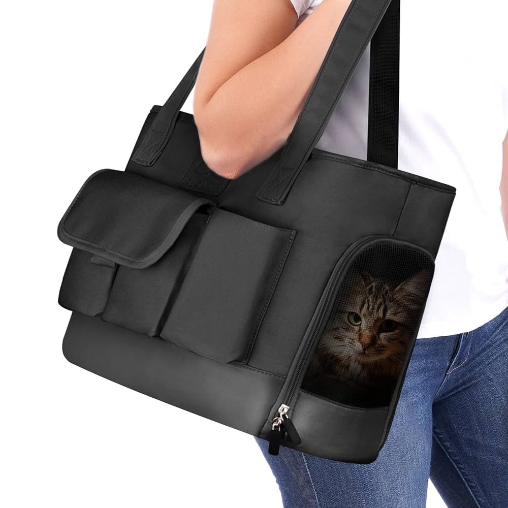 Black Cat Carrier Tote